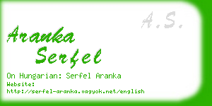 aranka serfel business card